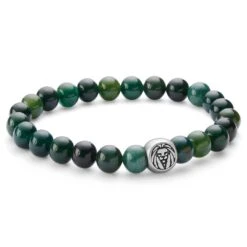 Lucleon Bracelet D'agate Vert émeraude