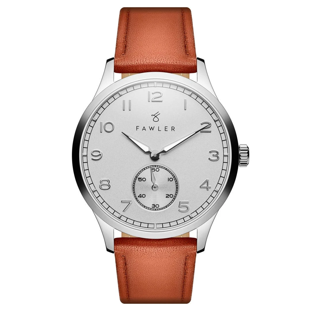 Fawler Adrien | Montre En Acier Inoxydable Et émail Blanc 3 Fawler Adrien | Montre En Acier Inoxydable Et émail Blanc