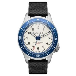 Fawler Luscent | Montre De Plongée En Acier Bleu Et Argenté Avec Cadran Luminescent