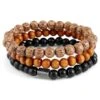 Lucleon Set De Trois Bracelets Noir Et Bruns -Bagues Magasin 1 2 2 9