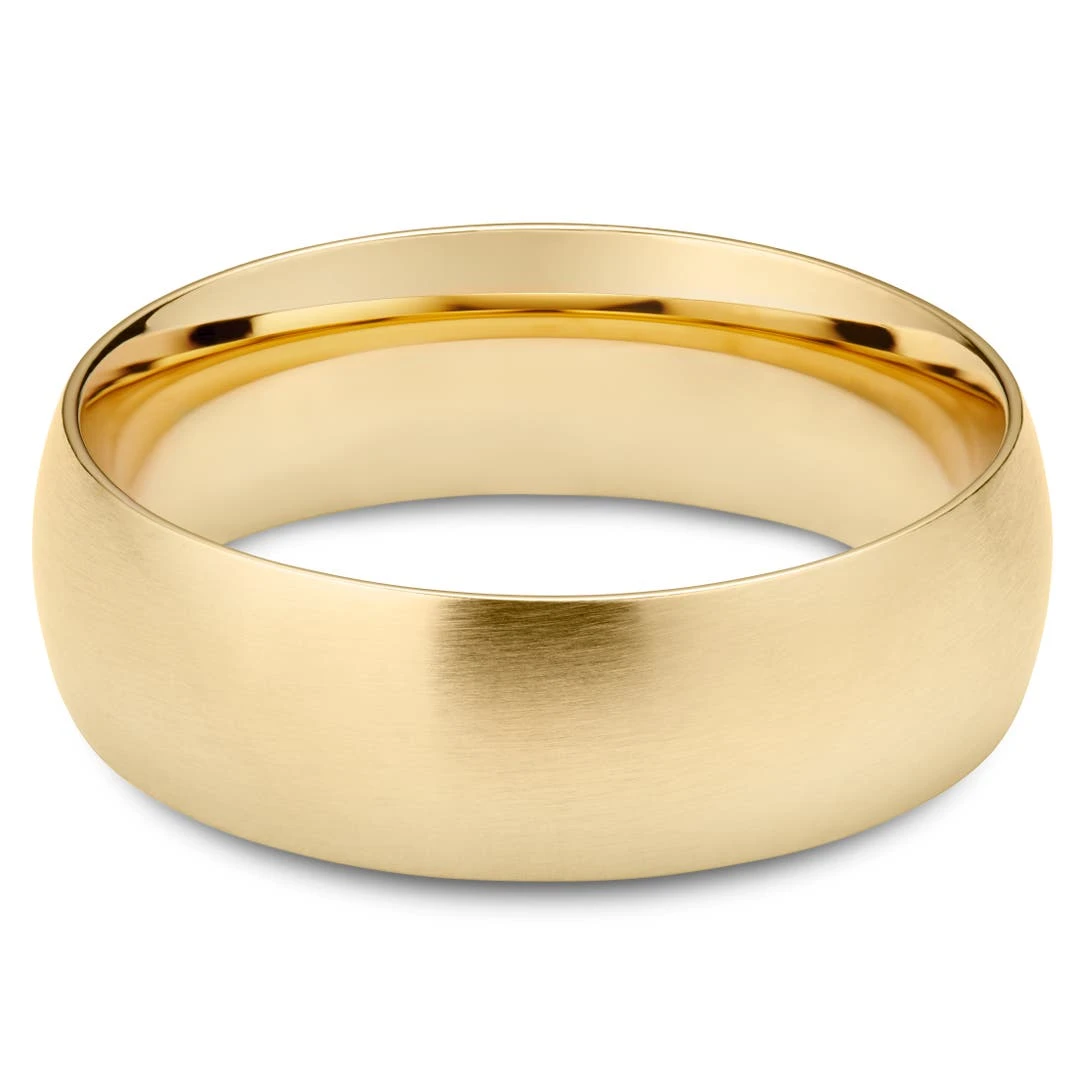 Lucleon Anneau En Acier Doré Mat - Le Classique 4 Lucleon Anneau En Acier Doré Mat - Le Classique – Image 2