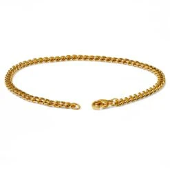 Lucleon Bracelet Chaîne à Mailles Dorées - 4 Mm 11 Lucleon Bracelet Chaîne à Mailles Dorées - 4 Mm -Bagues Magasin 1 2.3b106366388797e77fd6598264d5eb12 3