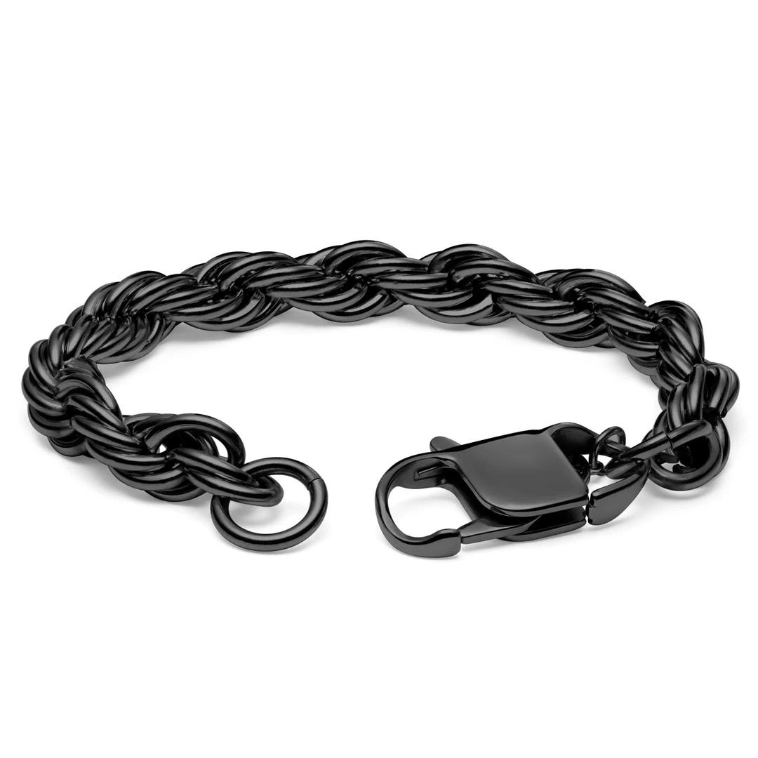 Lucleon Bracelet En Métal Tressé Noire Corwin Amager - 10 Mm 4 Lucleon Bracelet En Métal Tressé Noire Corwin Amager - 10 Mm – Image 2