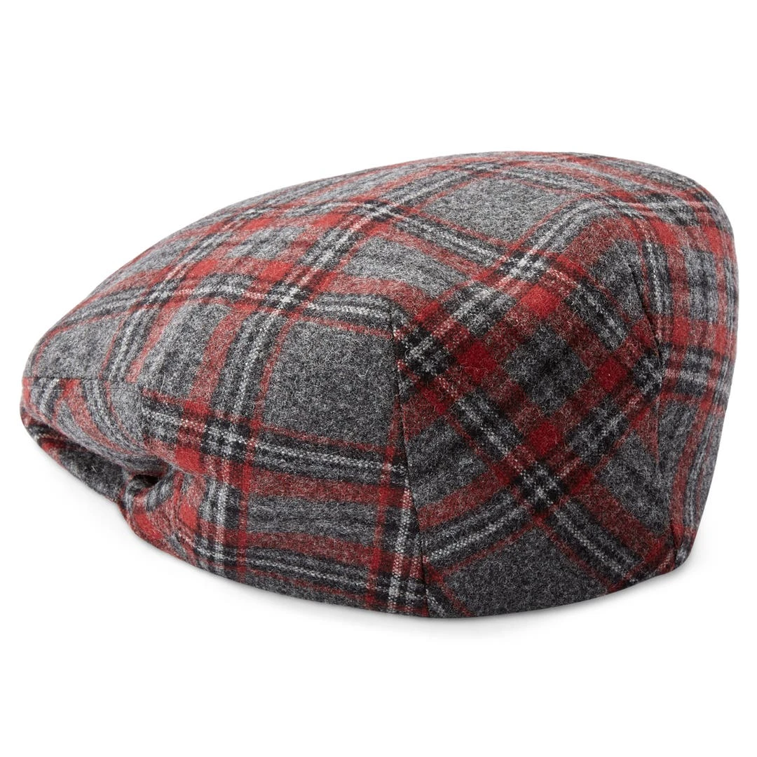 Fawler Casquette Plate Fido Ivy En Tartan Rouge 5 Fawler Casquette Plate Fido Ivy En Tartan Rouge – Image 3