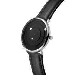 Seizmont Instant | Montre Minimaliste Noire Et Blanche Avec Bracelet En Cuir -Bagues Magasin 1 2leatherstrapp