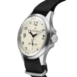 Sidegren Luxor | Montre De Terrain De Style Vintage En Acier Inoxydable Couleur Crème Et Argent -Bagues Magasin 1 2sgluks