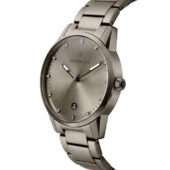 Seizmont Yves | Montre Monochrome En Acier Inoxydable Gris Foncé -Bagues Magasin 1 2yves