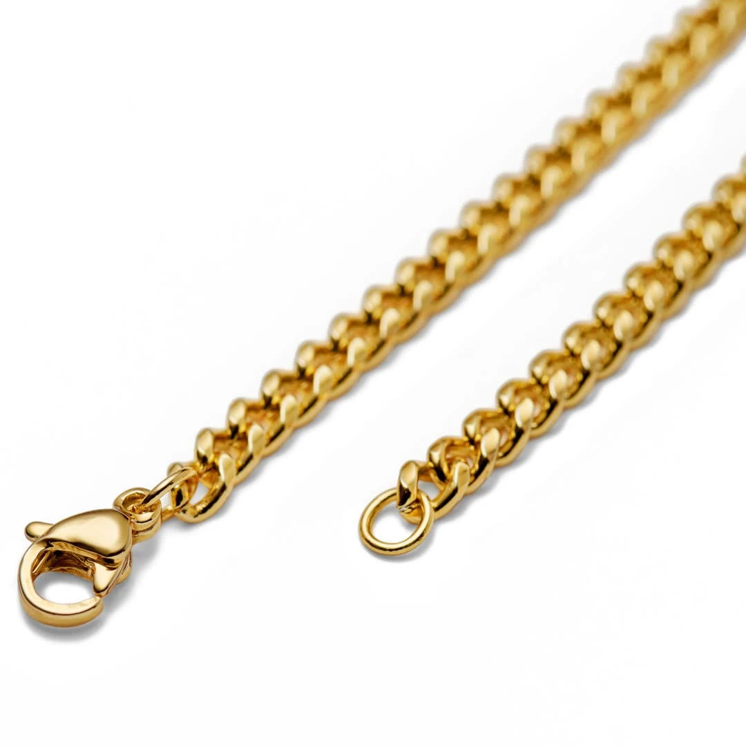 Lucleon Bracelet Chaîne à Mailles Dorées - 4 Mm 4 Lucleon Bracelet Chaîne à Mailles Dorées - 4 Mm – Image 2