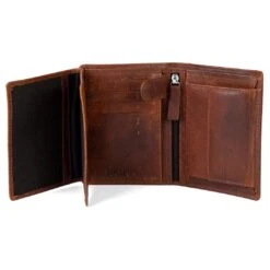 Lucleon Portefeuille Montreal Vintage En Cuir Havane à Protection RFID -Bagues Magasin 1 3 11 1