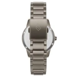 Seizmont Yves | Montre Monochrome En Acier Inoxydable Gris Foncé -Bagues Magasin 1 4yves