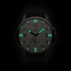 Sidegren Luxor | Montre De Terrain De Style Vintage En Acier Inoxydable Couleur Crème Et Argent -Bagues Magasin 1 5sgluks