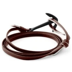 Tailor Toki Bracelet En Cuir Marron à Pendentif L'ancre Noire 7 Tailor Toki Bracelet En Cuir Marron à Pendentif L'ancre Noire -Bagues Magasin 10 1 copy 2