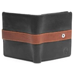 Lucleon Portefeuille Montreal Vertical En Cuir Noir Et Marron RFID -Bagues Magasin 10 5 50