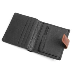 Lucleon Portefeuille Montreal Vertical En Cuir Noir Et Marron RFID -Bagues Magasin 10 6 24
