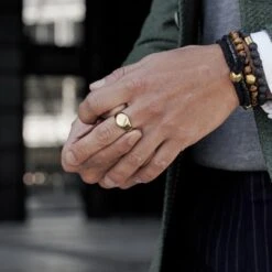 Lucleon Anneau Doré Mason 10 Lucleon Anneau Doré Mason -Bagues Magasin 10274 square