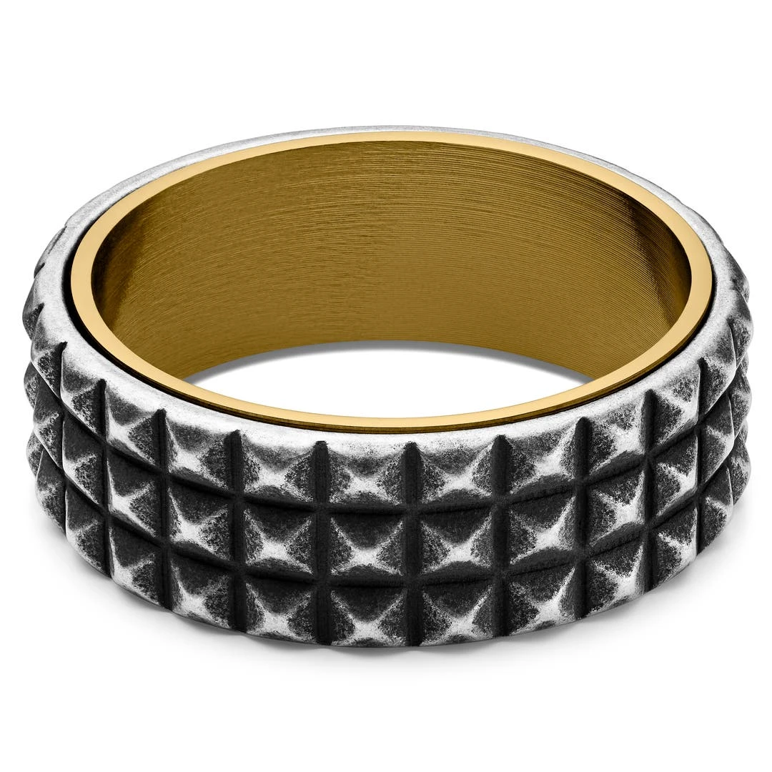 Lucleon Anneau Couleur Noir Vintage Et Or Pearce Pyramis 6 Lucleon Anneau Couleur Noir Vintage Et Or Pearce Pyramis – Image 4