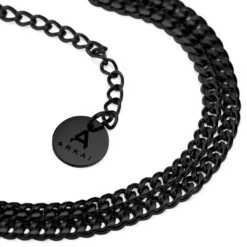 Arkai Bracelet Rico - Gourmette à Double Chaîne Noire 11 Arkai Bracelet Rico - Gourmette à Double Chaîne Noire -Bagues Magasin 11 3e0f3aef61d1ba888ef18e728181cb7ae 3