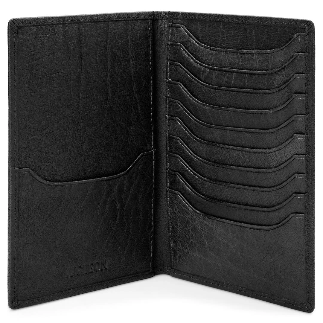 Lucleon Grand Porte-cartes De Voyage En Cuir Noir Montréal 4 Lucleon Grand Porte-cartes De Voyage En Cuir Noir Montréal – Image 2