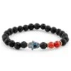 Neshraw Bracelet Noir Et Rouge Lave 1 Neshraw Bracelet Noir Et Rouge Lave -Bagues Magasin 11110 01