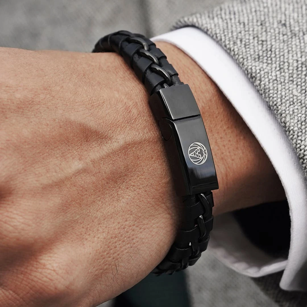 Lucleon Bracelet En Cuir Brun Lacé 8 Lucleon Bracelet En Cuir Brun Lacé – Image 6