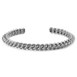 Fort Tempus Bracelet Manchette à Maillons Argentés