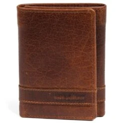 Lucleon Portefeuille Montreal Trois Volets En Cuir Marron Foncé RFID -Bagues Magasin 12 2 2 9