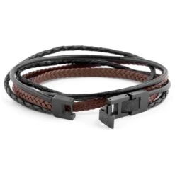 Lucleon Triple Bracelet Roy En Cuir Noir Et Marron 13 Lucleon Triple Bracelet Roy En Cuir Noir Et Marron -Bagues Magasin 12 3 122