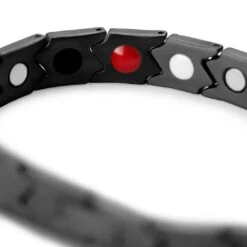 Lucleon Bracelet Magnétique Asymétrique En Titane Noir -Bagues Magasin 12 4mah