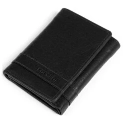 Lucleon Portefeuille Montreal En Cuir Noir Trois Volets RFID -Bagues Magasin 12 5 35