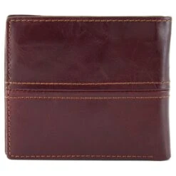 Collin Rowe Portefeuille En Cuir Marron Double Couture -Bagues Magasin 12571 04