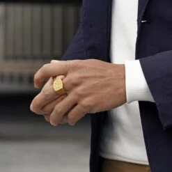 Lucleon Chevalière Dorée Titus -Bagues Magasin 12732 square