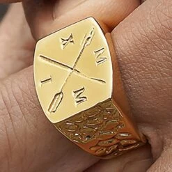 Lucleon Chevalière Dorée Titus -Bagues Magasin 12732best