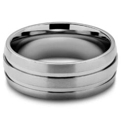 Lucleon Anneau Aesop Reed En Titane Argenté -Bagues Magasin 13 1up