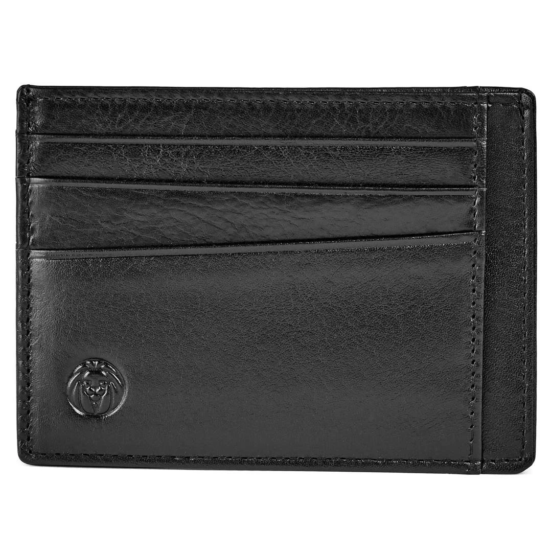 Lucleon Porte-cartes En Cuir Noir Compact 3 Lucleon Porte-cartes En Cuir Noir Compact