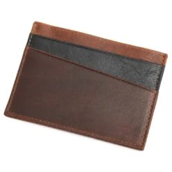 Lucleon Mini Porte-cartes Montreal En Cuir Marron Et Noir RFID -Bagues Magasin 13 4 47