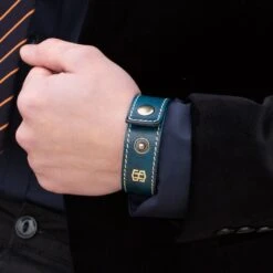 Salt & Hide Bracelet En Cuir Bleu Reeve -Bagues Magasin 13340 bracelet