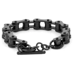 Fort Tempus Bracelet Chaîne De Vélo En Acier Noir 6 Fort Tempus Bracelet Chaîne De Vélo En Acier Noir -Bagues Magasin 14 2 170