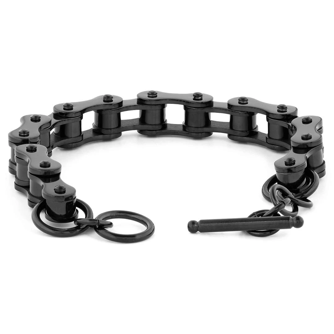 Fort Tempus Bracelet Chaîne De Vélo En Acier Noir 5 Fort Tempus Bracelet Chaîne De Vélo En Acier Noir – Image 3
