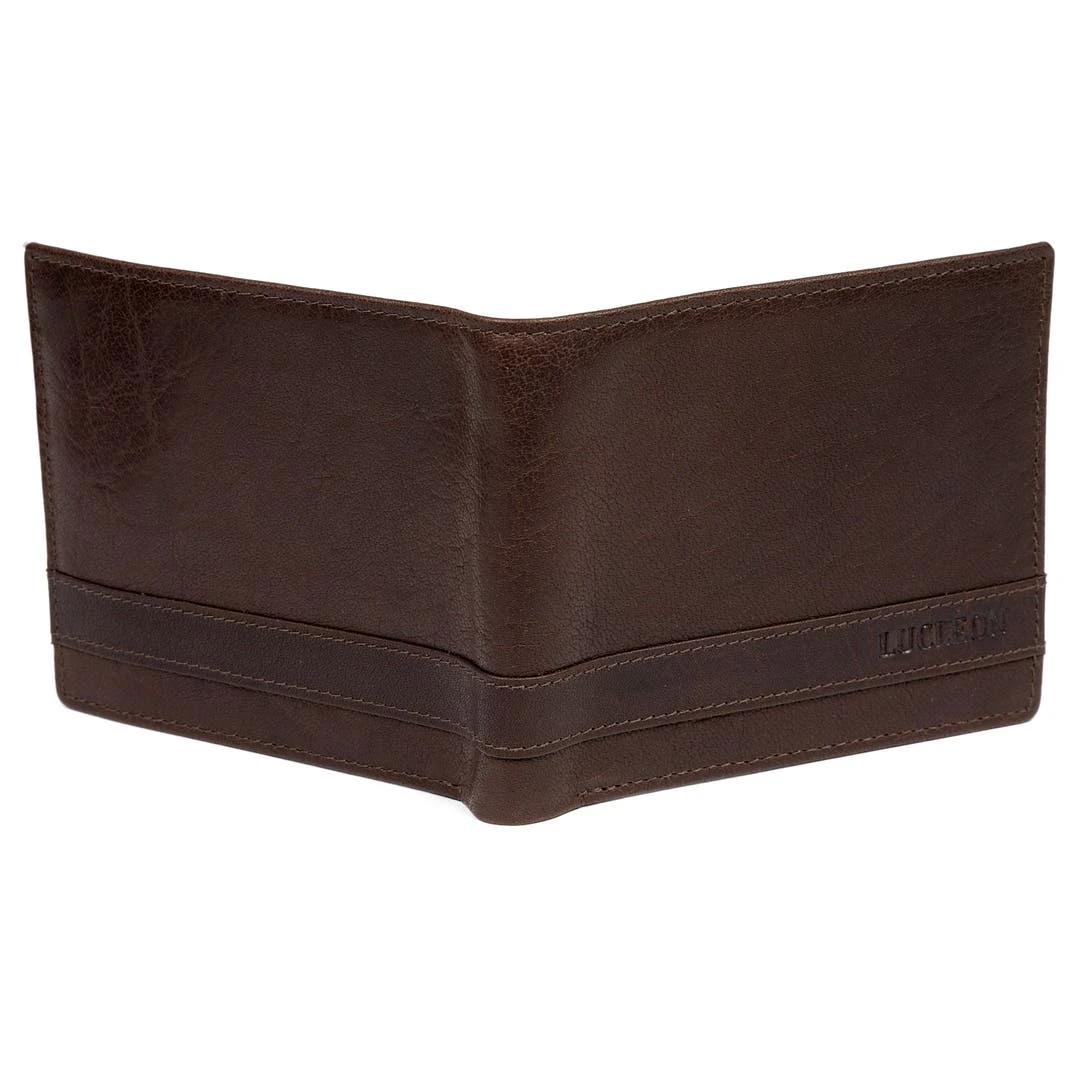 Lucleon Portefeuille Montreal Luxe En Cuir Marron RFID 7 Lucleon Portefeuille Montreal Luxe En Cuir Marron RFID – Image 5