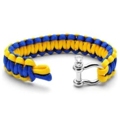 Tailor Toki Bracelet Paracord Bleu & Jaune "Le Suédois" -Bagues Magasin 14 54