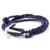 Tailor Toki Le Marin - Bracelet Bleu Marine, Rouge Et Blanc à Pendentif Argenté -Bagues Magasin 14 95 1