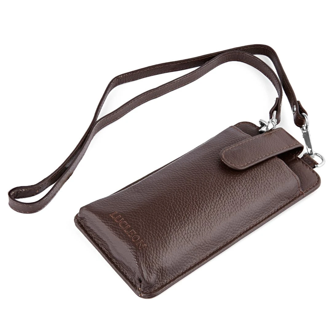 Lucleon Étui Pour Téléphone & Porte-cartes Lamont En Cuir Marron Foncé 4 Lucleon Étui Pour Téléphone & Porte-cartes Lamont En Cuir Marron Foncé – Image 2