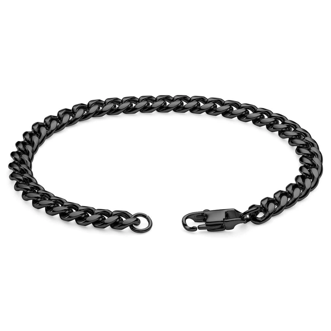 Lucleon Gourmette à Mailles Noires De 6 Mm 4 Lucleon Gourmette à Mailles Noires De 6 Mm – Image 2