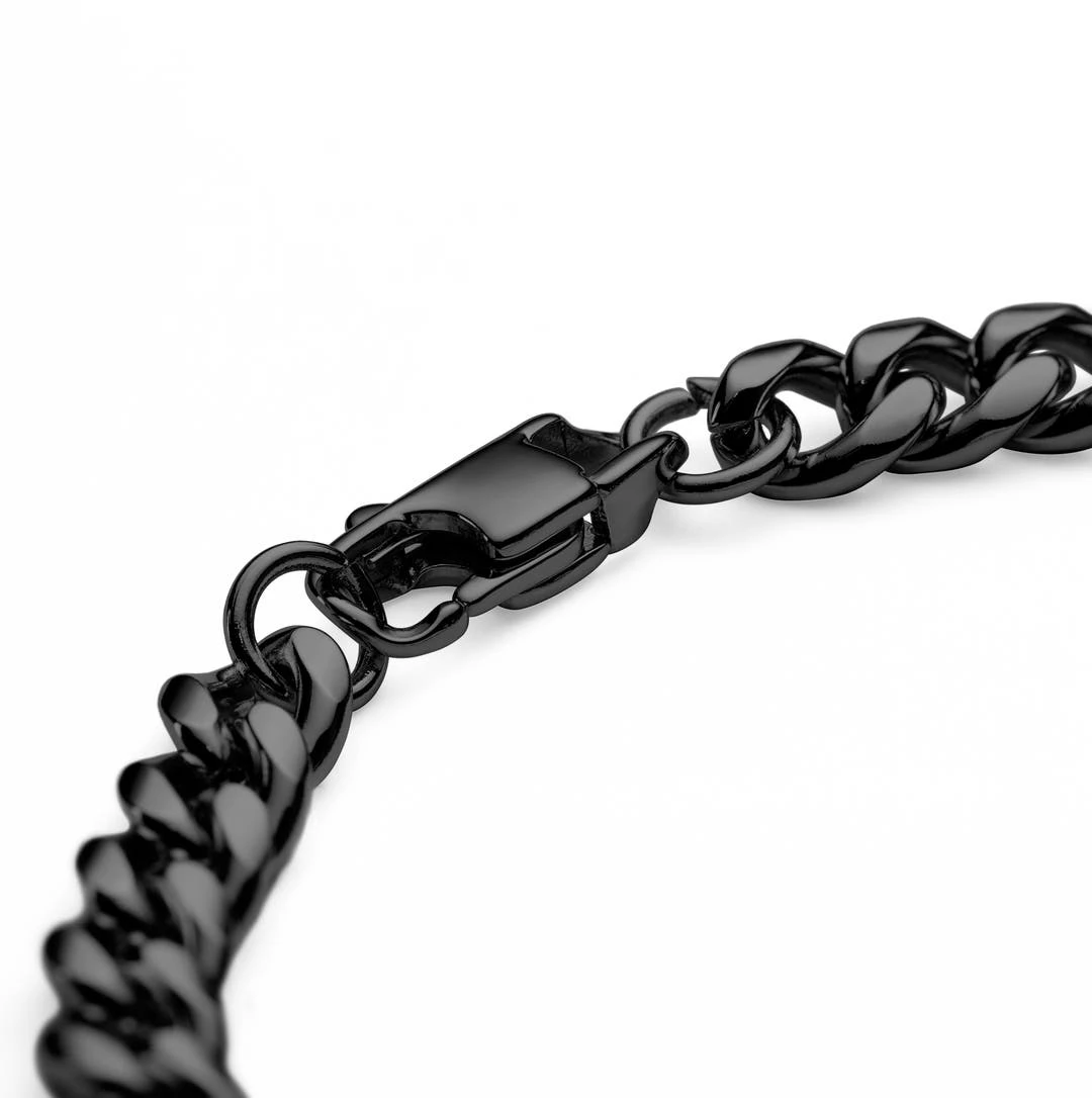 Lucleon Gourmette à Mailles Noires De 6 Mm 5 Lucleon Gourmette à Mailles Noires De 6 Mm – Image 3