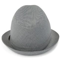 Fawler Chapeau Fedora Tyrol Gris à Motif Pied-de-poule -Bagues Magasin 16 3 111