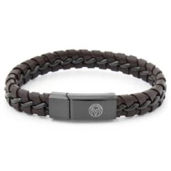 Lucleon Bracelet En Cuir Brun Lacé