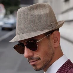 Fawler Chapeau Fedora Tirol Glen à Motif écossais -Bagues Magasin 16598 hat 1