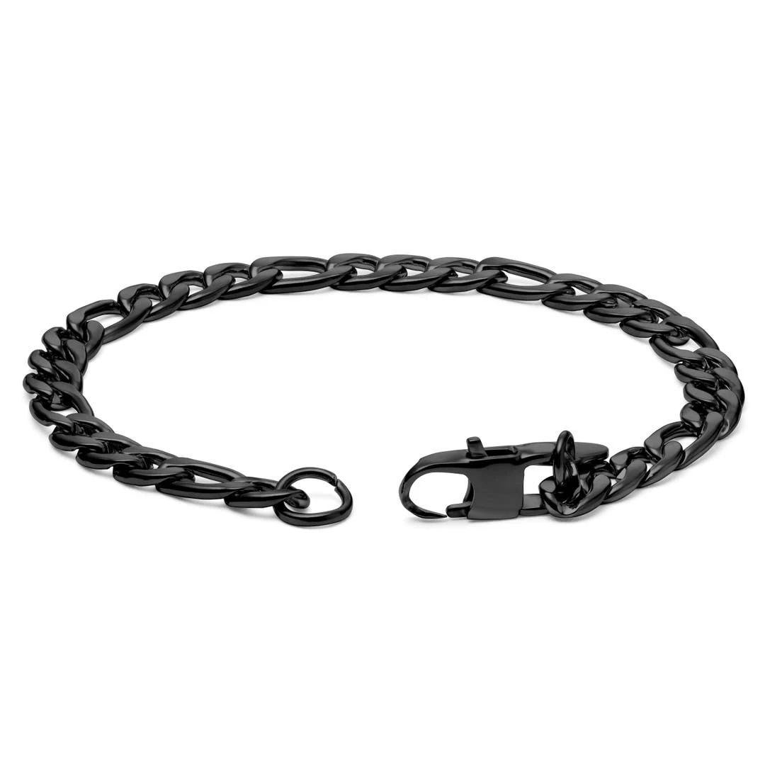 Lucleon Bracelet Couleur Gunmetal Cosmo Amager à Maille Figaro 4 Lucleon Bracelet Couleur Gunmetal Cosmo Amager à Maille Figaro – Image 2