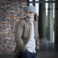 Fawler Bonnet Kite Kevin En Coton Organique Gris -Bagues Magasin 17702 4 squares