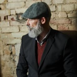 Fawler Casquette Plate Moda Maximo Grise En Cuir Végan -Bagues Magasin 18012 2